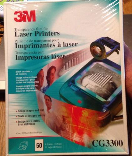 NEW 3M Transparency Film for Laser Printers (CG3300)