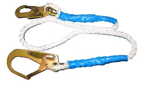 FallTech 71563 Rope Restraint Lanyard with #18 Anchorage End Rebar Hook  6-Foot