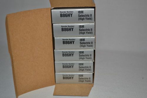 *6 pack* nu-kote b86hy-6 high yield ibm selectric ii ribbon cartridge for sale