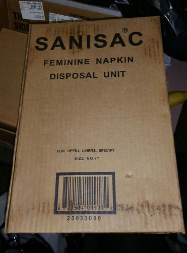 SANISAC Wall Mount Feminine Napkin Disposal Unit White Metal Rochester Midland