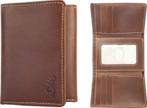 Browning BGT1140 Tri-Fold Brown Leather Wallet