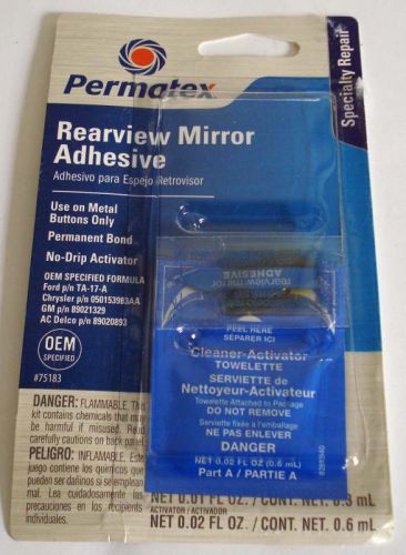 PERMATEX Rearview Mirror Adhesive #75183, sealed, new
