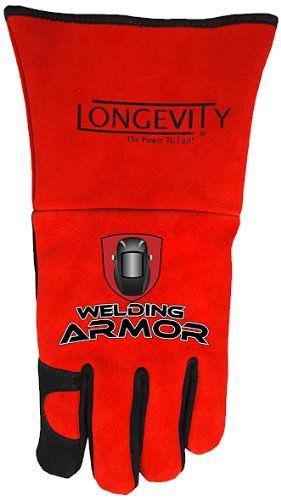 Longevity LONGEVITY WELDING ARMOR S05-M Goat Suade Palm and Red Stick Gloves and