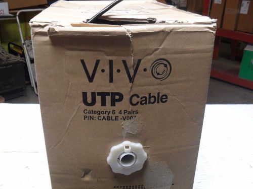 qty 600&#039; -  VIV UTP Cable CAT6 4 pair V007 23 AWG nib BLACK outdoor cable