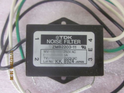 1 pc of tdk zmb2203-11 noise filter 250vac 3amp for sale