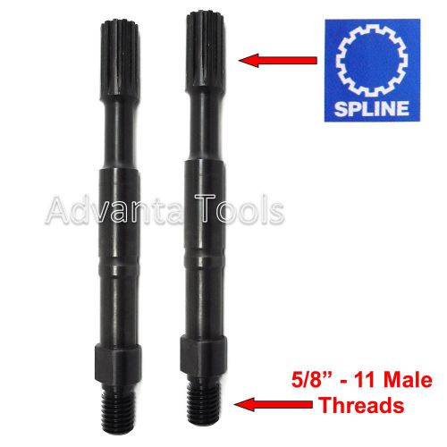 2PK Core Bit Adapter 5/8&#034;-11 Threaded Male to Spline for Hammer Drill