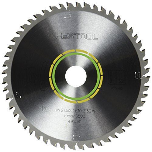 Festool 495381 fine tooth cross-cut saw blade for ts 75 plunge cut saw - 52 for sale