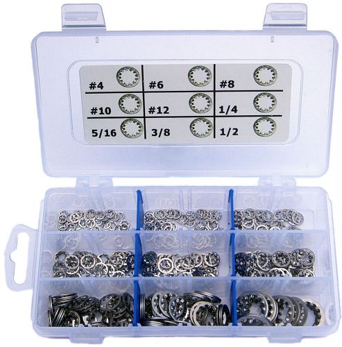 Stainlesstown stainless internal star lock washer assort kit sizes #4 to 1/2&#034; for sale