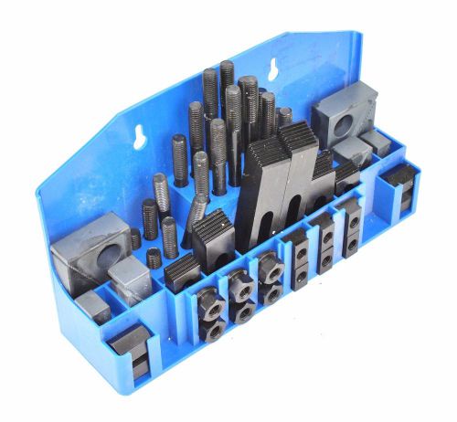 Import Step Block and Clamp Set 1/2-13, 58 Pc  5/8&#034; T-Slot 1&#034; W 20402PL 3Aa*