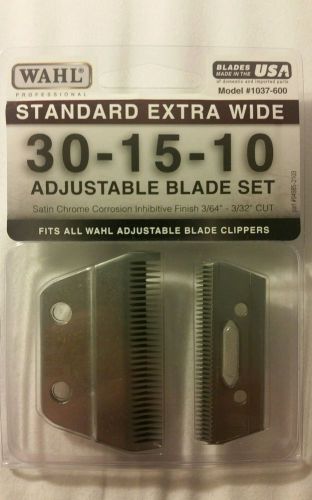 Wahl (1037-600) standard extra wide 30-15-10 adjustable replacement blade set for sale