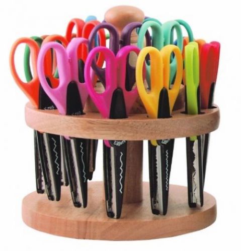 Ecr4kids kraft edger rotating scissor rack with 18 scissors for sale