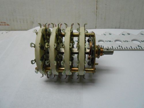 8023675  ROTARY SWITCH OAKGRIGSBY 4 DECK NON PILEUP .25 SHAFT  L-3/H1.875/NOS