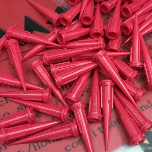 25Gauge  Red plastic free-flowing dispensing tip with luer-lock taper 20Pcs