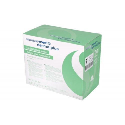EMPERMED DERMA PLUS DP OFF-WHITE 7 LATEX POWDERED DISPOSABLE GLOVES - MEDICAL