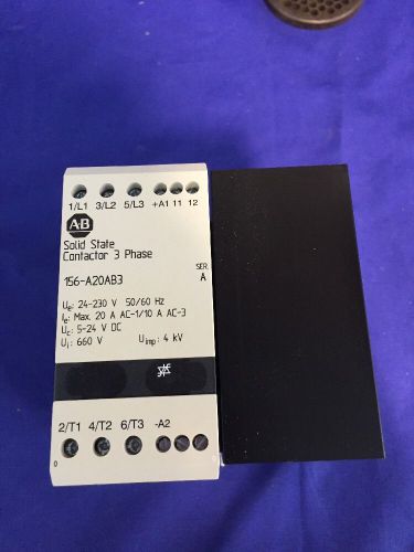 Allen Bradley Solid State Contactor  156-A20CA3, 20A 3 Phase.  New With Box