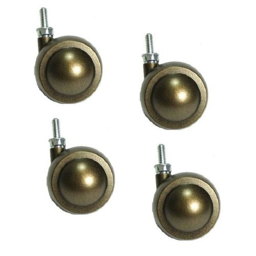 Set of 4 Windsor Antique Satellite Swivel 2&#034; Casters with 1/4&#034; -20 x 5/8&#034; Thread