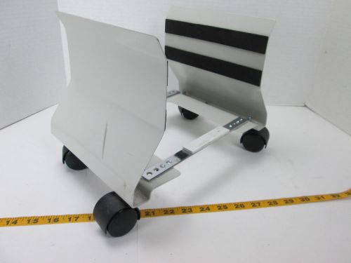CPU Computer Tower Tray Holder Cart with Wheels Adjustable Portable SKU A S