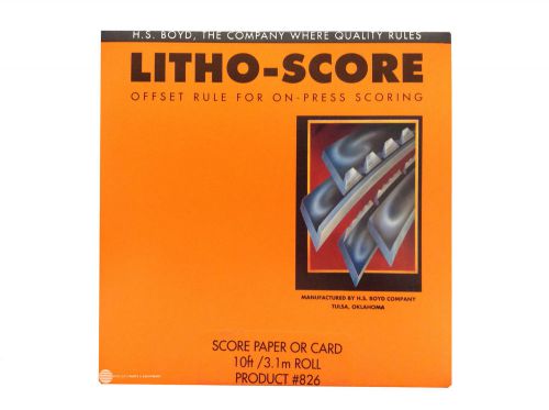 HS BOYD Litho Score Paper or Card 10 feet 3.1m Roll #826 Scoring Card Bindery