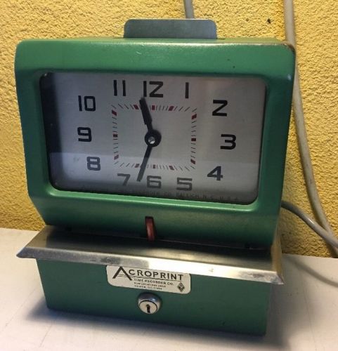 Acroprint Time Clock Recorder Punch Puncher 125NR4 Works