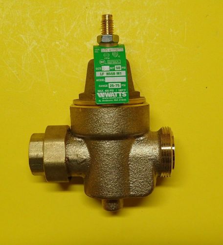 Watts water regulator 3/4&#034; lf-n55b-m1 bronze 25-75 psi (lead free) &amp; union for sale
