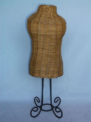 Small Petite Wicker Mannequin Dress Form Torso – Doll Clothes &amp; Jewelry Display