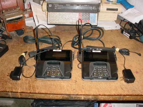 Pair of Verifone Model MX915&#039;s w/USB Hosts, In/Out Module, Power Supplies.
