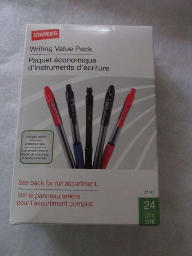 Writing Value Pack - 24 Pieces Pens and Pencils - New Sealed In The Box