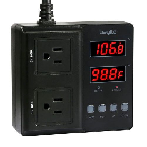 bayite BTC211 1650W Digital Temperature Controller Outlet Thermostat Pre-wire...