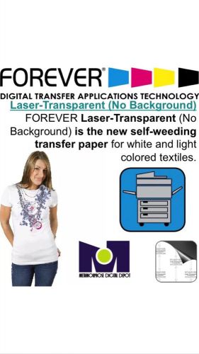 Laser Iron-On TRIM FREE Heat Transfer Paper, Light fabric FOREVER 10 sh 8.5x11