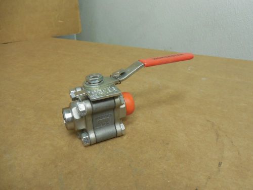 WORCESTER WELD BALL VALVE 1/2&#034; 446UT BW4 P9118 R17CWP1500 CWP 1500 STAINLESS S/S