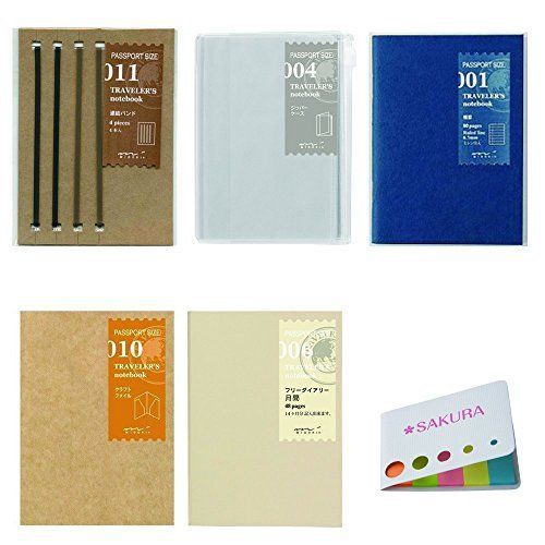 Midori Traveler&#039;s Notebook Refill Set/ Passport(D-set) #011Connection band +