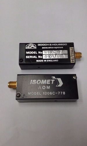 LOTX 2 Acousto Optic modulator GOOCH &amp; HOUSEGO M-110-1B/E &amp; ISOMET 1206C-778 AOM