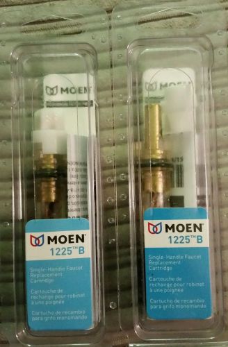 Lot of 2 Brand New MOEN 1225B Single Handle Faucet Replacement Cartridges Sealed