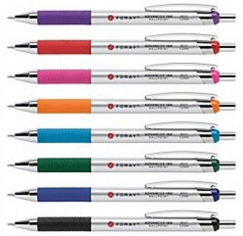 FORAY(R) Advanced Ink Retractable Ballpoint Pens, Bold Point, 1.2 Mm, Assorted