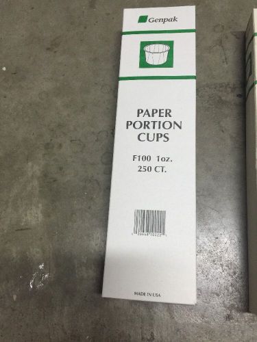 Genpak Paper Portion Cups 1 oz Jello Shots 250 Carton Godets en papier F100 USA