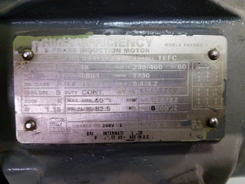 3HP 1730RPM 3PH 182T TEFC TOSHIBA INDUCTION MOTOR- MOD# B0034FLF2AM