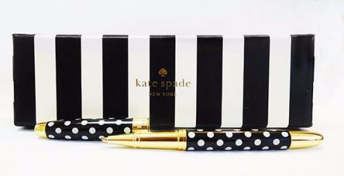 Kate spade  new york &#034;to-do list&#034; black dots ball point pen msrp $36.00 for sale