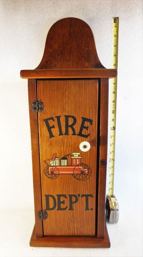 OLD  SOLID  WOOD  FIRE  EXTINGUISHER  CABINET  SURFACE - MOUNT,