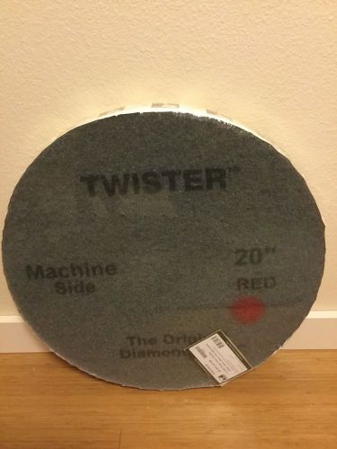 Twister diamond floor pads  20&#034; red.  2 pad pack for sale