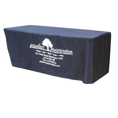 Custom Printed 6&#039; Fitted Tablecloth for Business and Event Tables