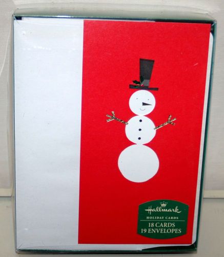18 Hallmark Contemporary Holiday Greeting Cards with 19 Envelopes 8&#034; x 5-1/2&#034;