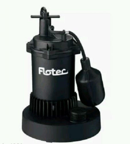 New  flotec 1/3 hp thermoplastic submersible sump pump with tethered switch for sale