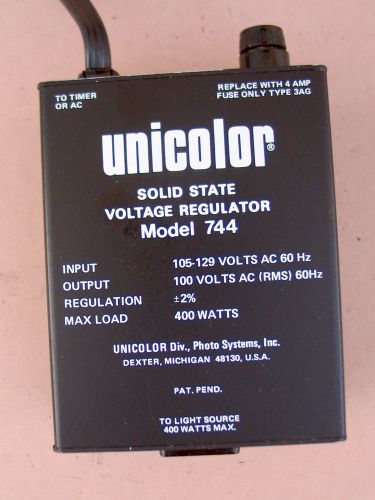 Unicolor Solid State Voltage Regulator - Model 744