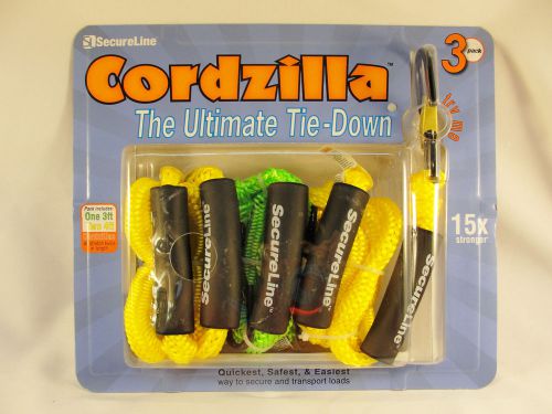 Secureline cordzilla 3 pack stretch rope tie downs mip for sale