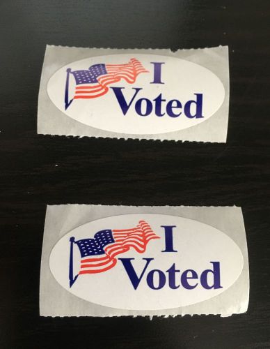 Lot of 2 &#034;I Voted&#034; Sticker TRUMP USA Election 2016