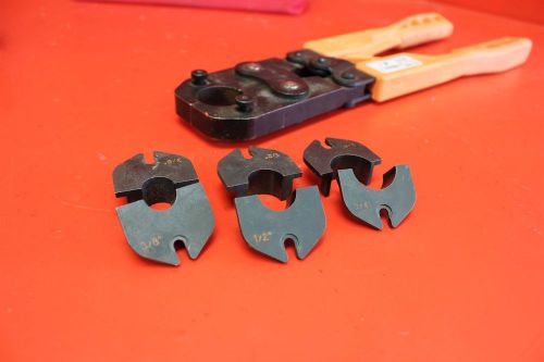 SharkBite 23100 Pex Crimp Ring Interchangeable Die Tool Kit 3/4, 1/2, 3/4, 1&#034;