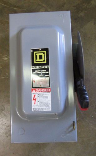USED SQUARE D H362 60A AMP SERIES F1 FUSIBLE SAFETY SWITCH DISCONNECT 600V