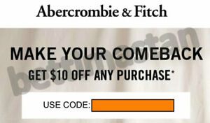 10 (TEN) Abercrombie coupon code $10 off 10,01 sale clearance items
