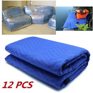 12Pcs Packing Blanket 72x80 For Furniture Protection Pads Thick Furniture Moving