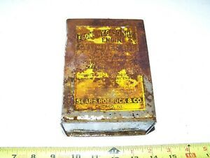 Original ECONOMY Hit Miss Gas Engine Cylinder Oil Quart Can Sears Roebuck WOW!